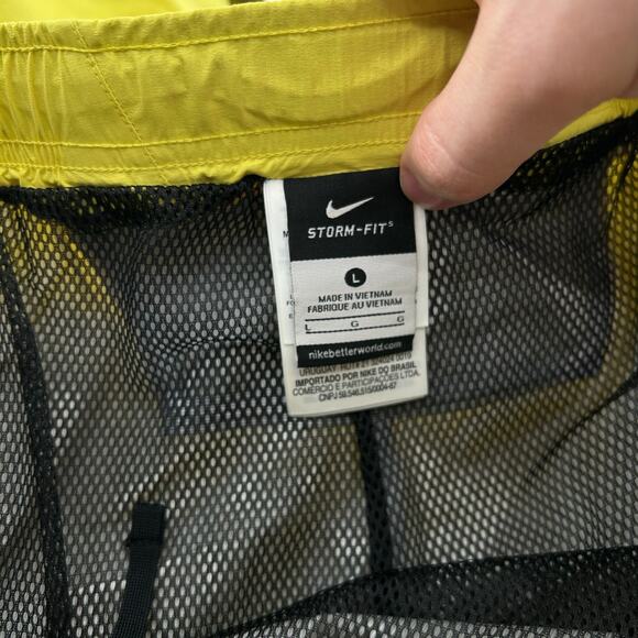 Men's Neon Yellow Nike Storm-Fit Nylon Windbreaker Track Pants Sz L 848915-729 - Picture 4 of 11